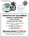  Knights of Columbus 17th Annual Charity Poker Ride & Silent Auction