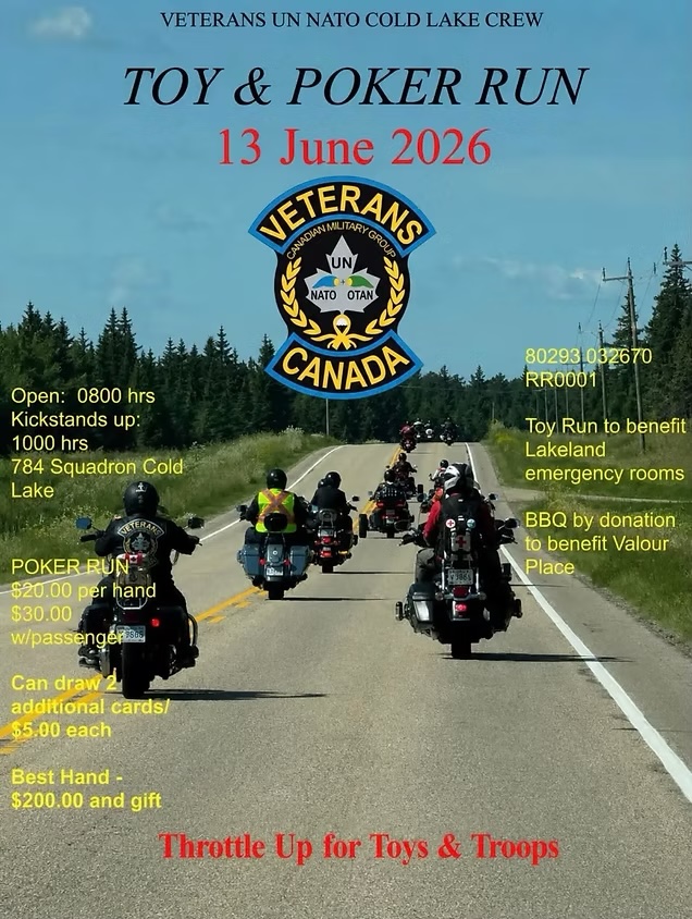 Veterans Cold Lake Toy & Poker Run