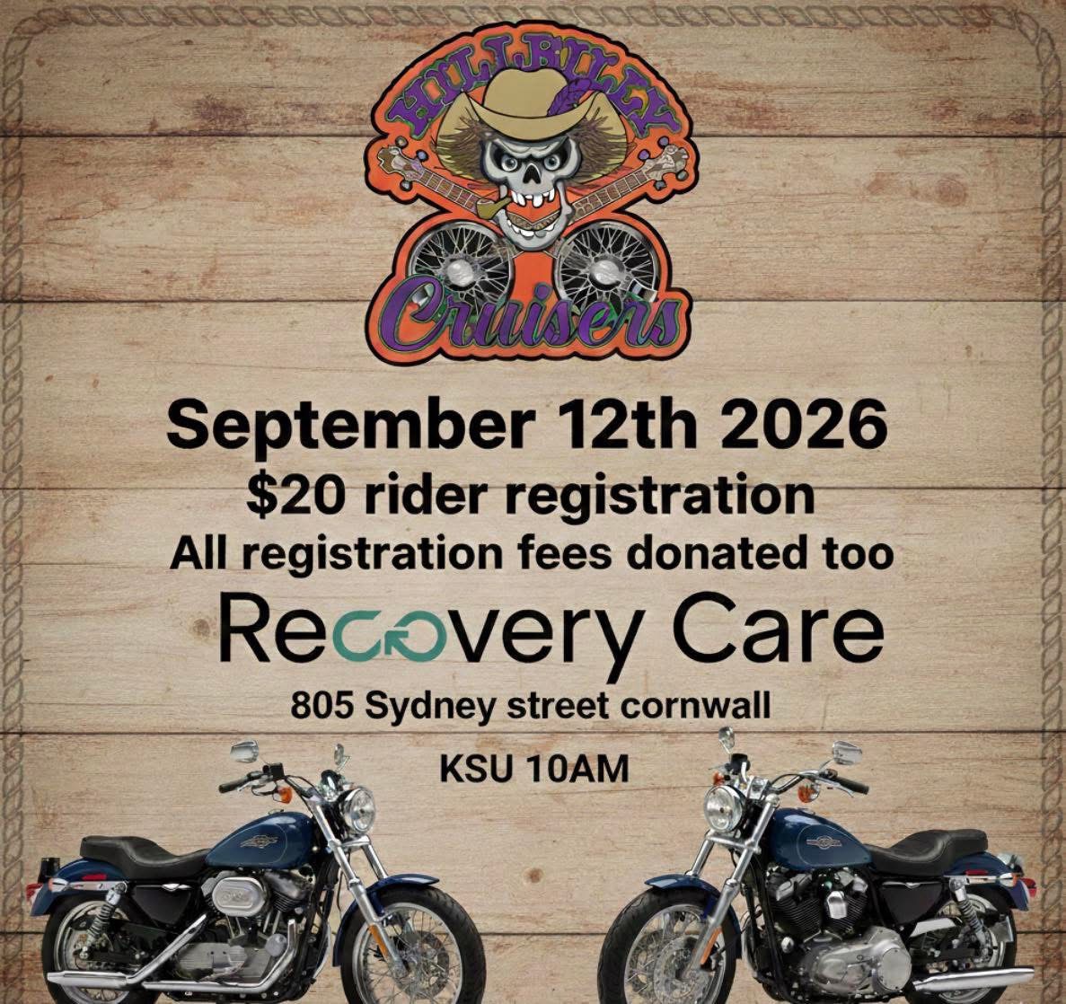 Charity Ride for Recovery Care - Cornwall
