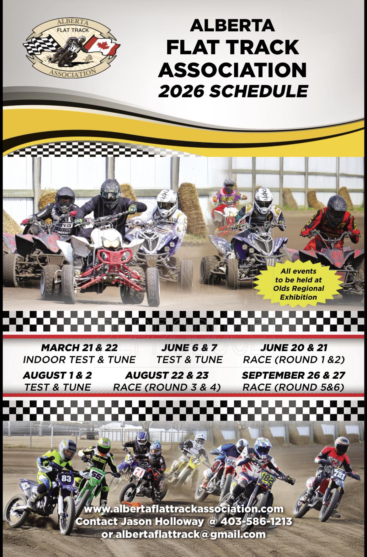 Alberta Flat Track Association 2026 Schedule