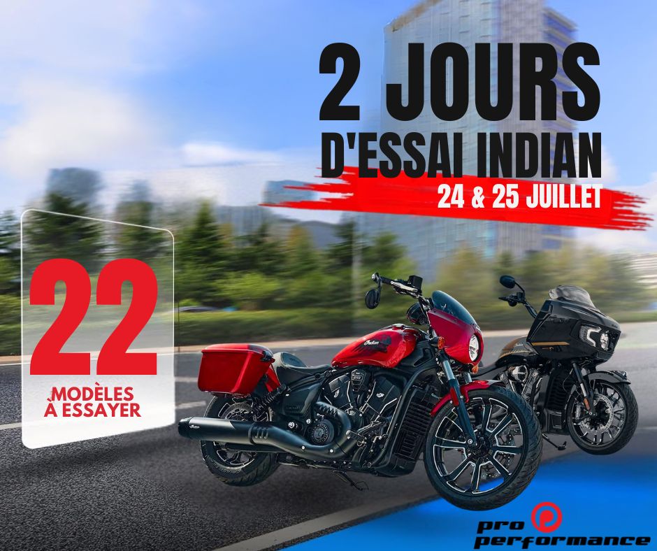 Journées d’essais Indian 2026 chez Pro Performance
