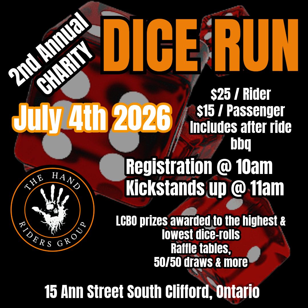 2nd Annual Charity Dice Run (The Hand Riders)