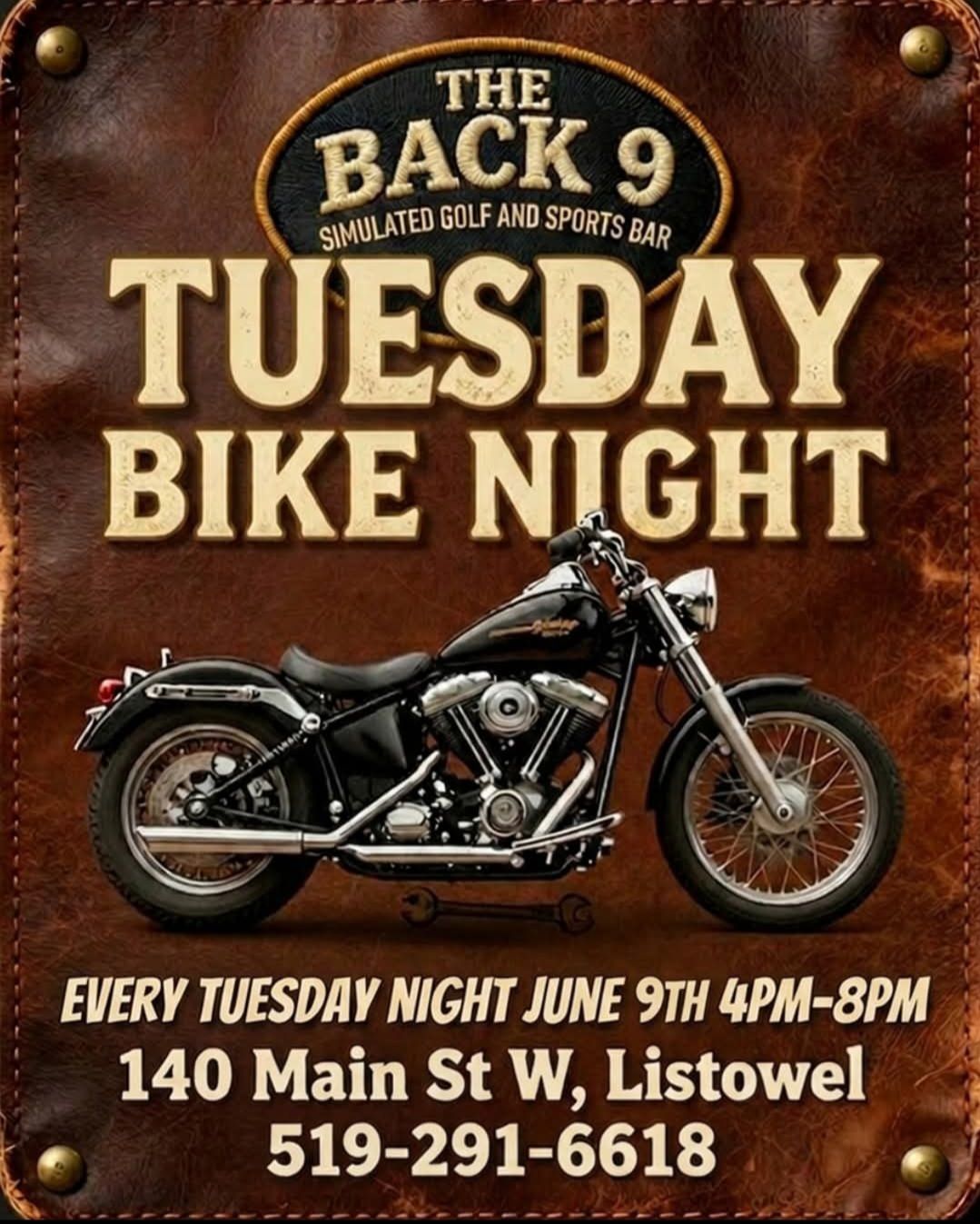 Tuesday Bike Night  at The Back 9