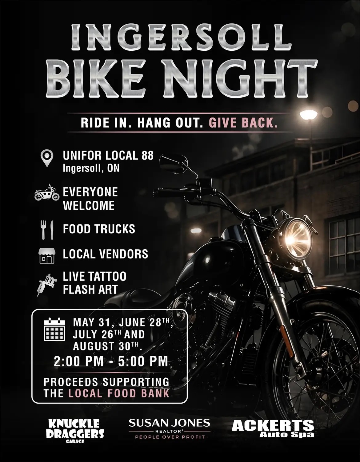 Ingersoll Bike Night - Ride In. Hang Out. Give Back.