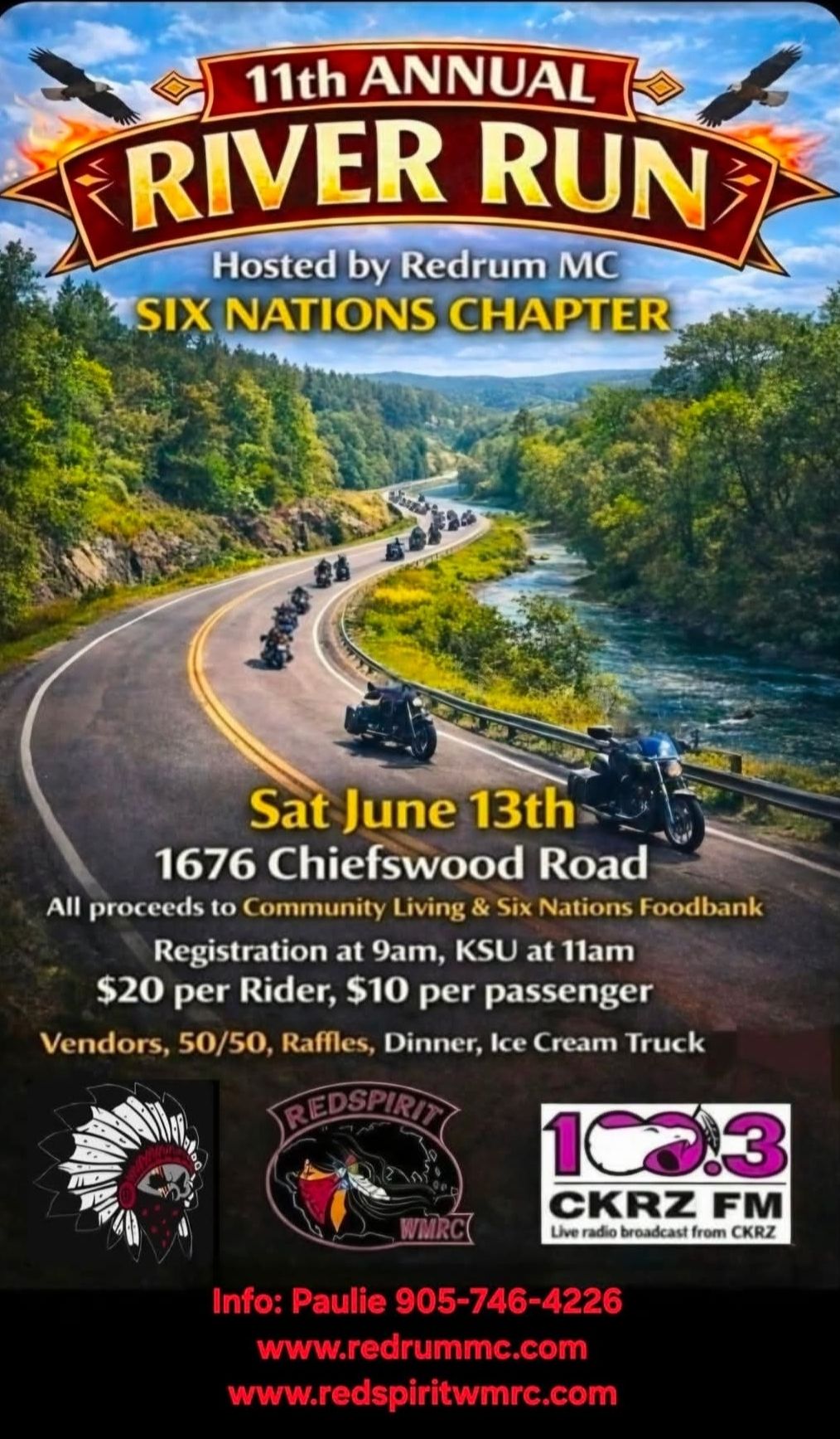 11th Annual River Run — Redrum MC Six Nations Chapter