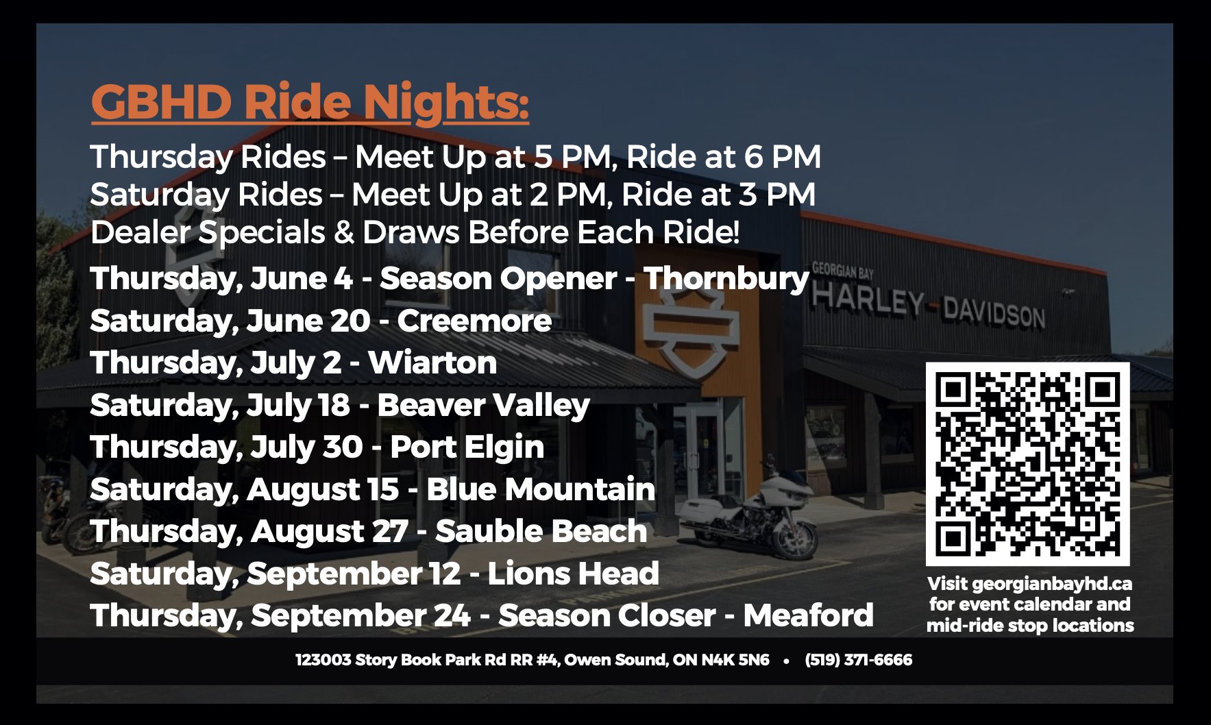 Georgian Bay Harley-Davidson Ride Nights