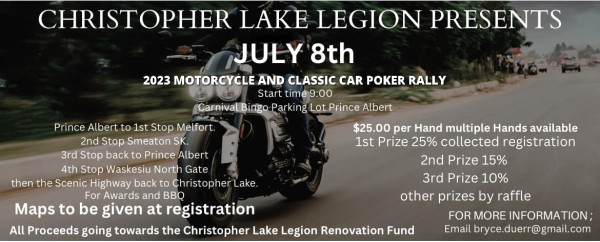 2023 Motorcycle And Classic Car Poker Rally