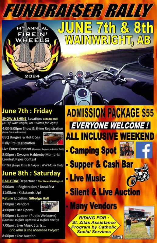 14th Annual Fire N' Wheels Fundraiser Rally