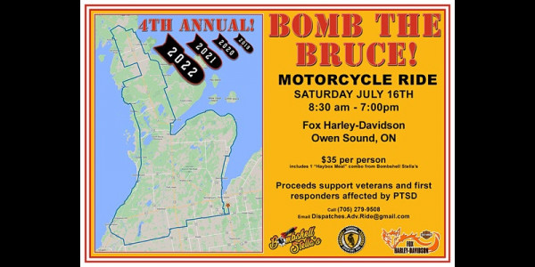 BOMB THE BRUCE Motorcycle Ride 2022