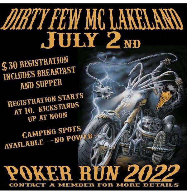 Dirty Few MC LakeLand Poker Run 2022