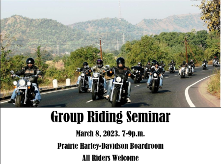 Group Riding Seminar with Sask Safety Council