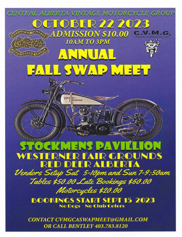 Central AB Vintage Motorcycle Group Fall Swap Meet